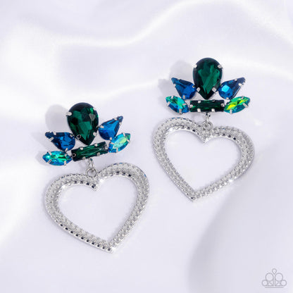 Pushing Perfection Green Heart Earrings - Jewelry by Bretta