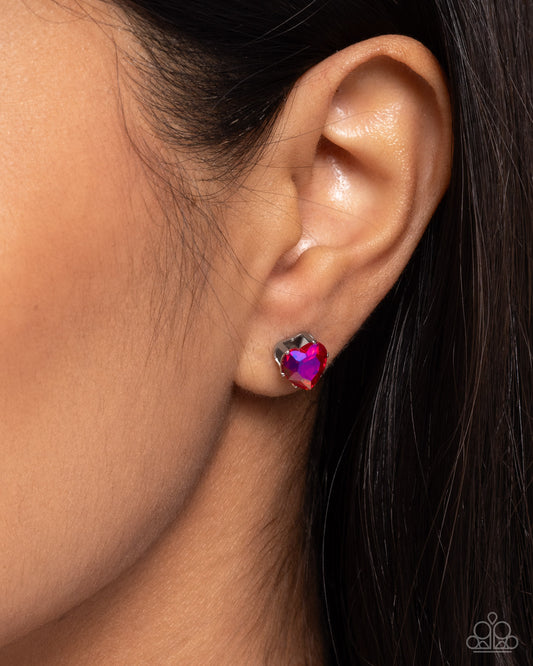 Sweetheart Stunner Pink Heart Post Earrings - Jewelry by Bretta