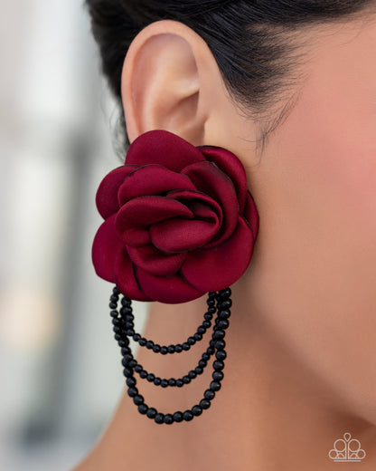 Dramatic Dame Red Earrings - Jewelry by Bretta