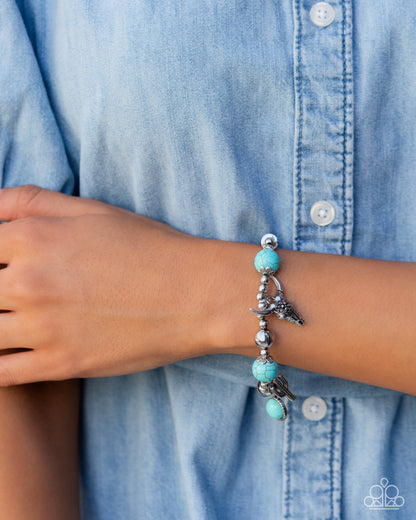 Western Welcome Blue Bracelet - Jewelry by Bretta