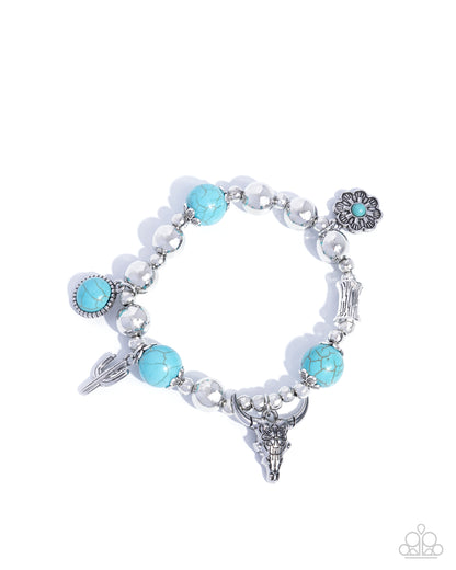 Western Welcome Blue Bracelet - Jewelry by Bretta