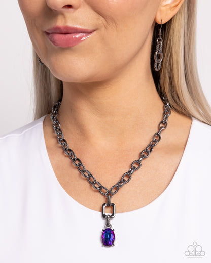 Refulgent Recognition Purple Necklace - Jewelry by Bretta