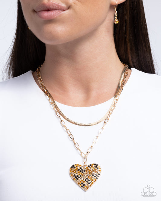 Cheetah Class Brown Heart Necklace - Jewelry by Bretta