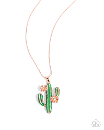 Carefree Cactus Copper Necklace - Jewelry by Bretta 