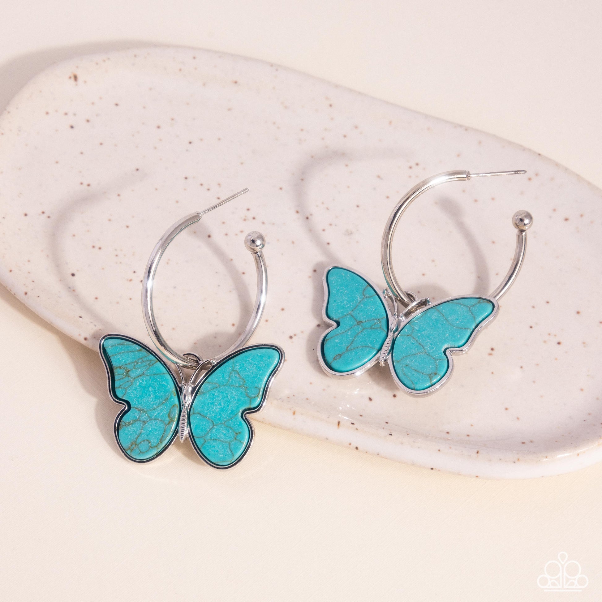 Melodic Mariposa Blue Turquoise Butterfly Earrings - Jewelry by Bretta