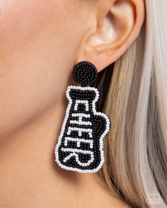 Cheer Captain Black Earrings - Jewelry by Bretta