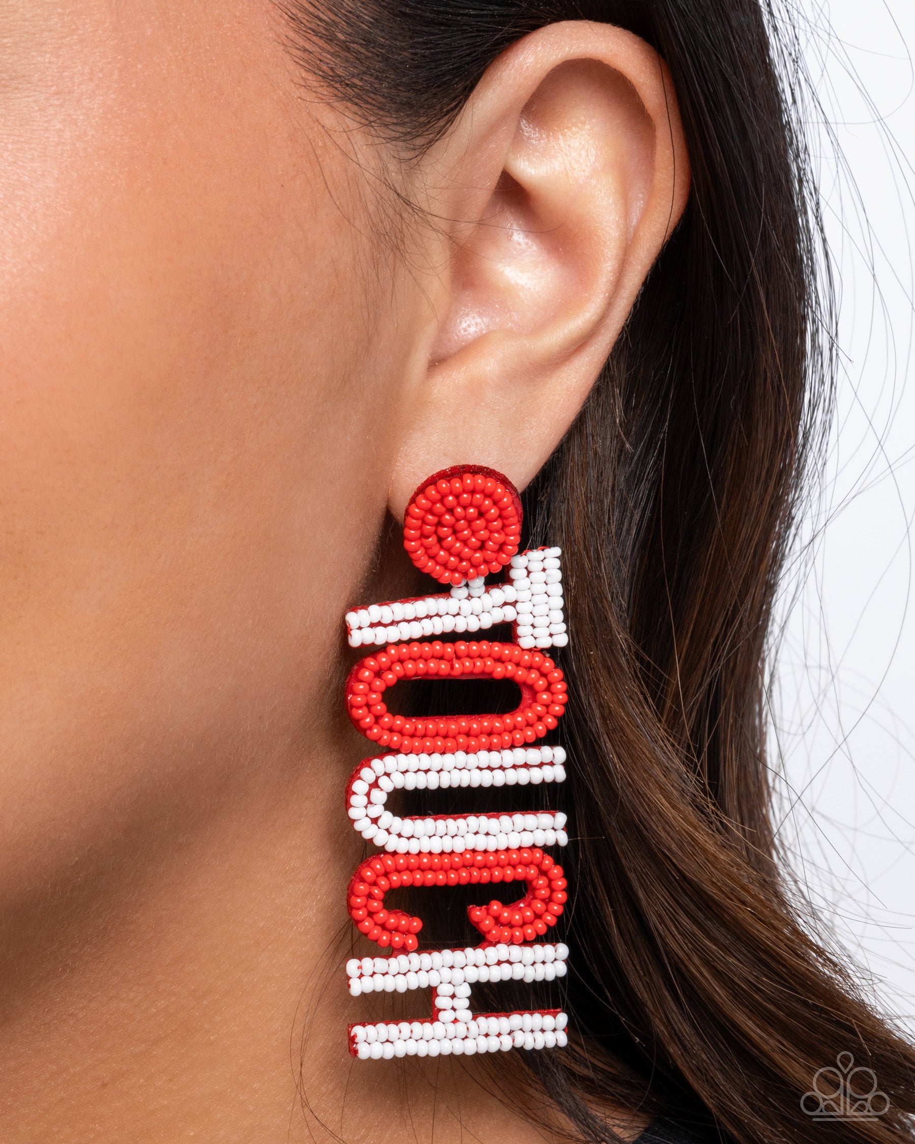 Touchdown Texture Red Earrings - Jewelry by Bretta