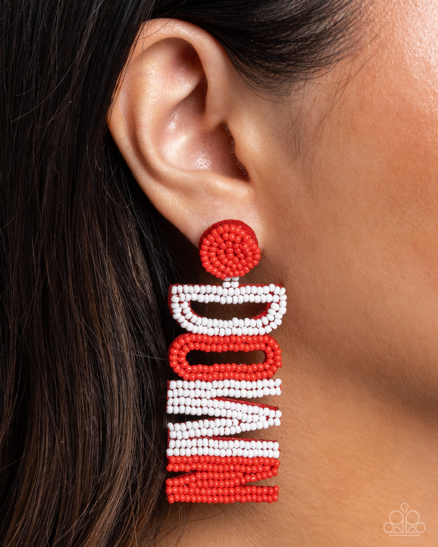 Touchdown Texture Red Earrings - Jewelry by Bretta