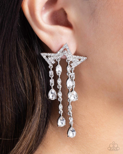 Stellar Scale White Earrings - Jewelry by Bretta