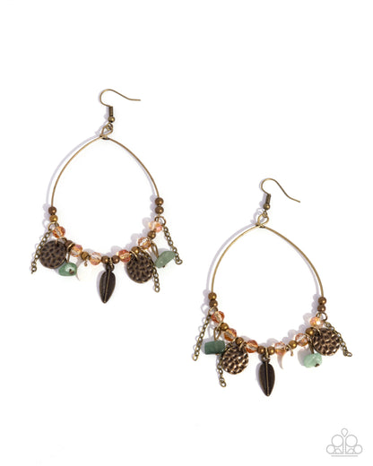 Feathered Fringe Brass Earrings - Jewelry by Bretta