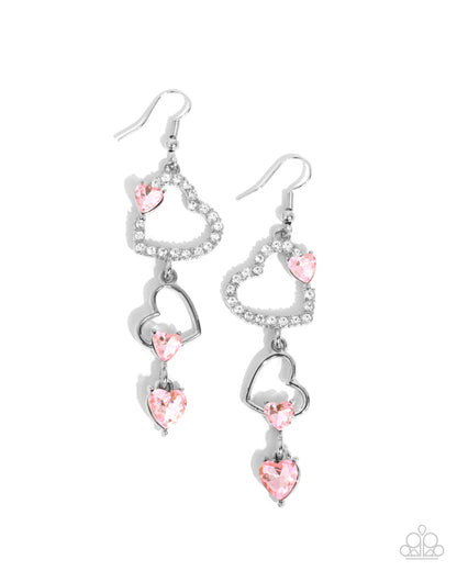 Courting Cascade Pink Earrings - Jewelry by Bretta 