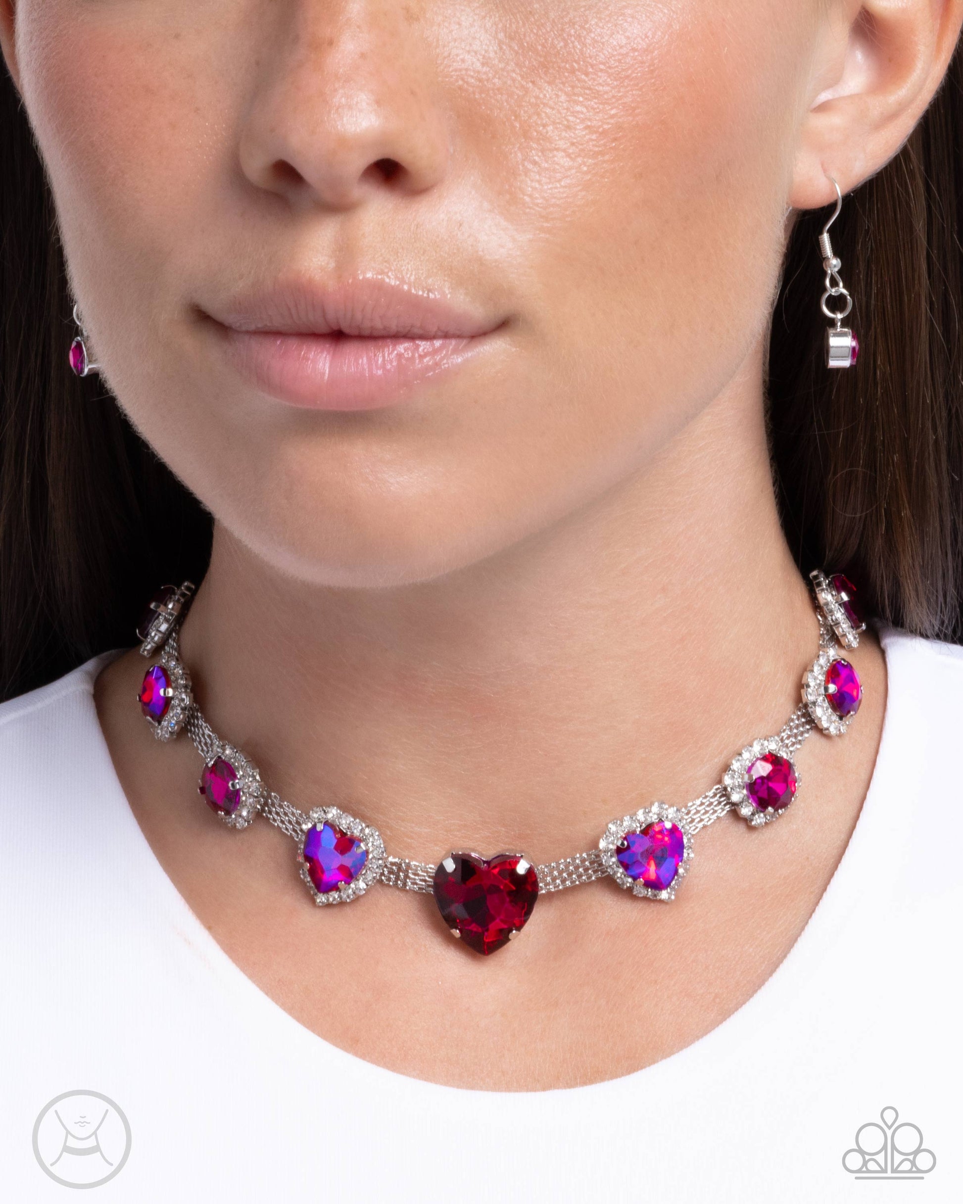 Valentines Vibe Pink Necklace - Jewelry by Bretta 