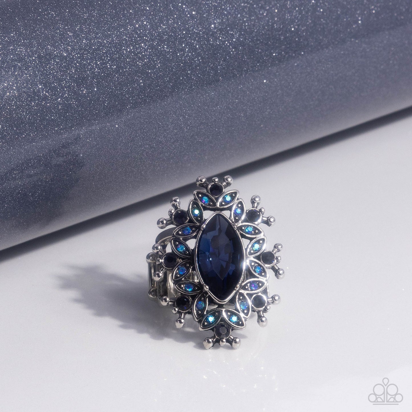 Elaborate Effect Blue Ring - Jewelry by Bretta