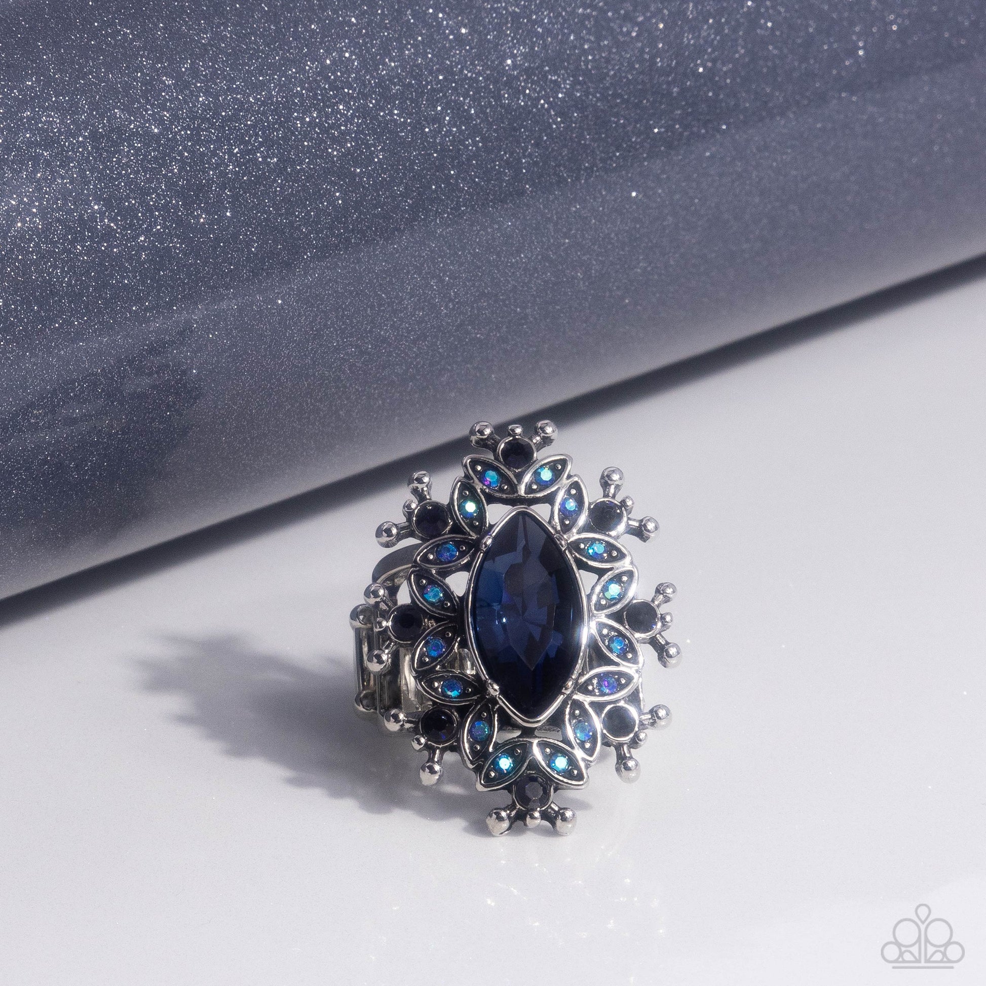 Elaborate Effect Blue Ring - Jewelry by Bretta
