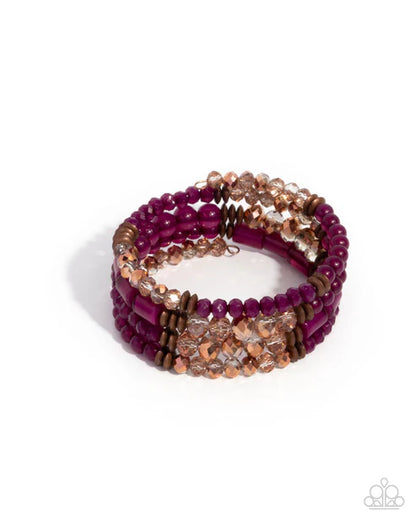 Defaced Dance Purple Bracelet - Jewelry by Bretta