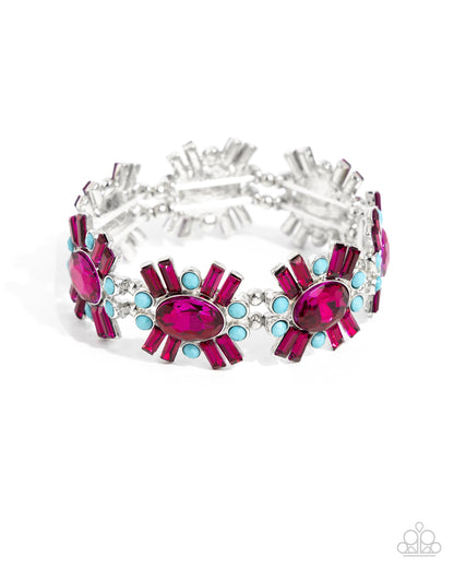 Bewildering Bling Pink Bracelet - Jewelry by Bretta