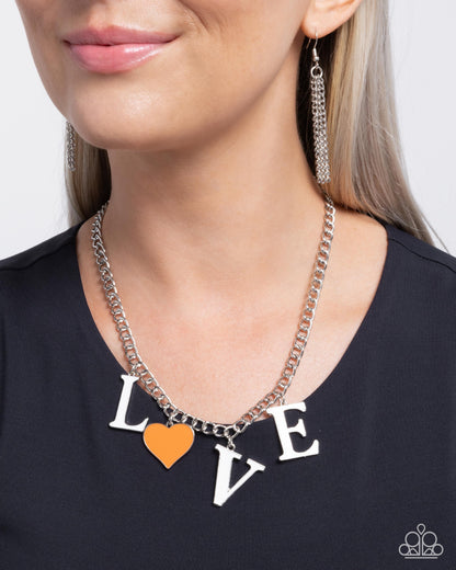 Lovely Lineup Orange Earrings - Jewelry by Bretta