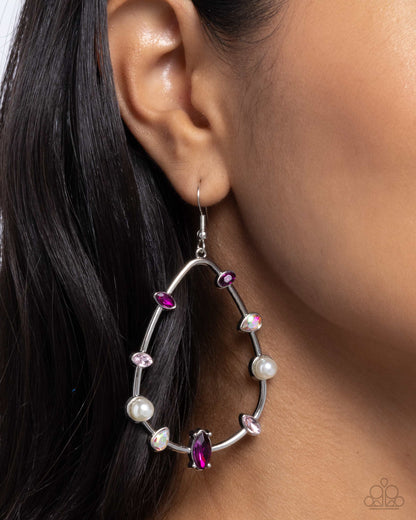 Dazzling Diversity Pink Earrings - Jewelry by Bretta 