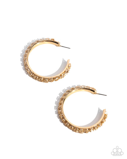 Glowing Garland Gold Hoop Earrings  - Jewelry by Bretta