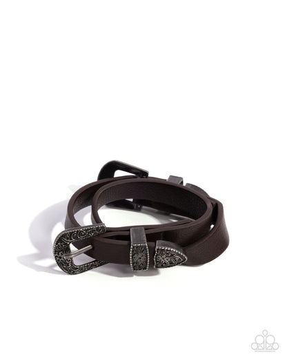 Buckle TOWN Brown Bracelet - Jewelry by Bretta