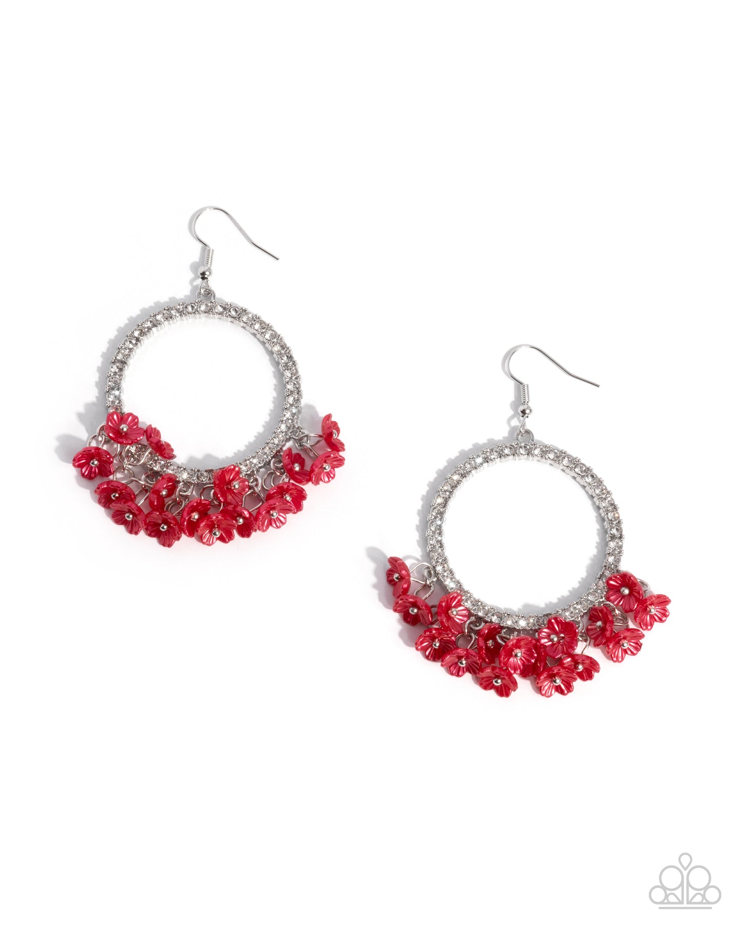 Wreathed Wisteria Red Earrings - Jewelry by Bretta