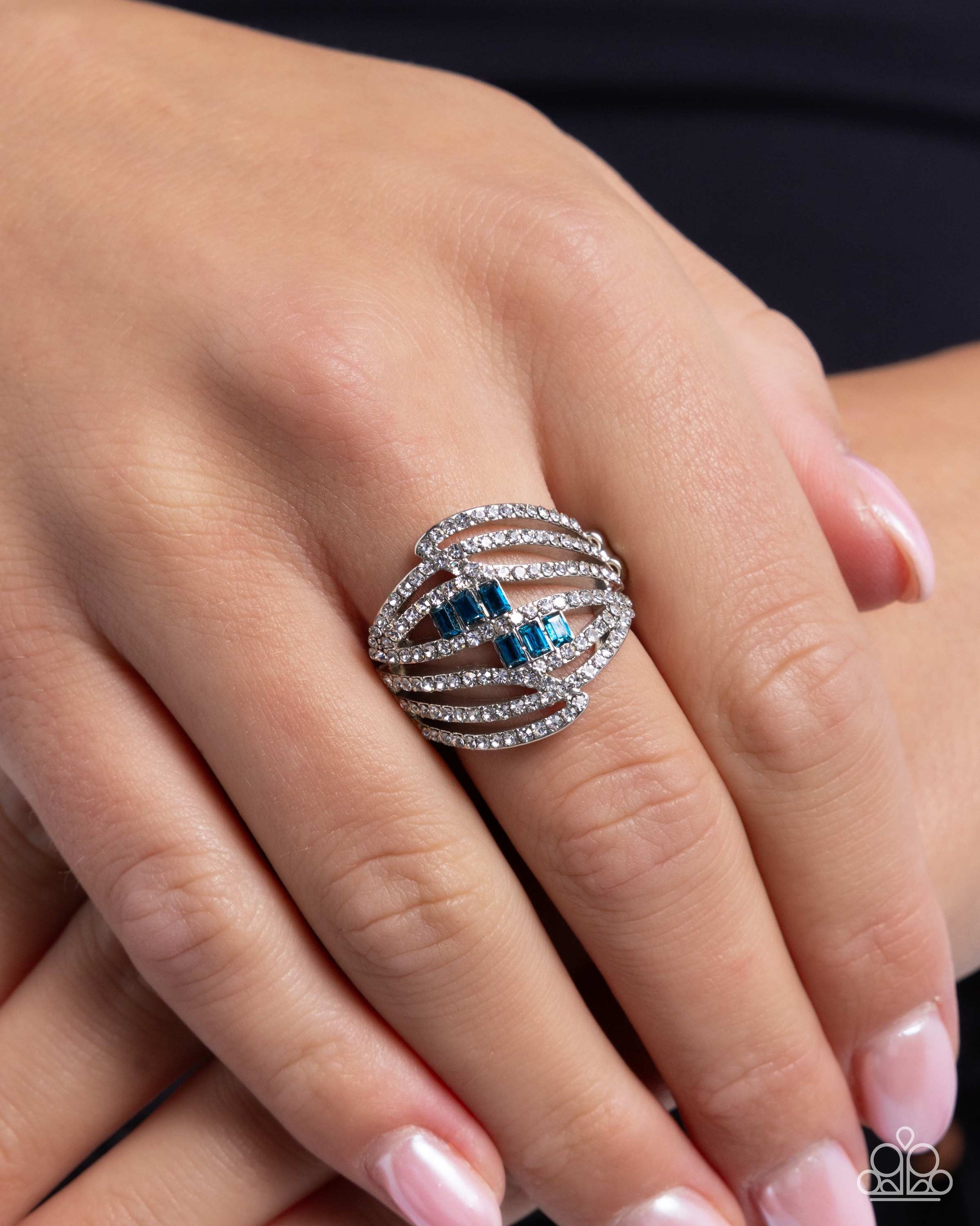 Smooth Structure Blue Ring - Jewelry by Bretta