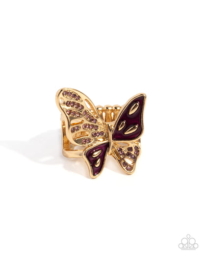 Aerial Auction Purple Butterfly Ring - Jewelry by Bretta