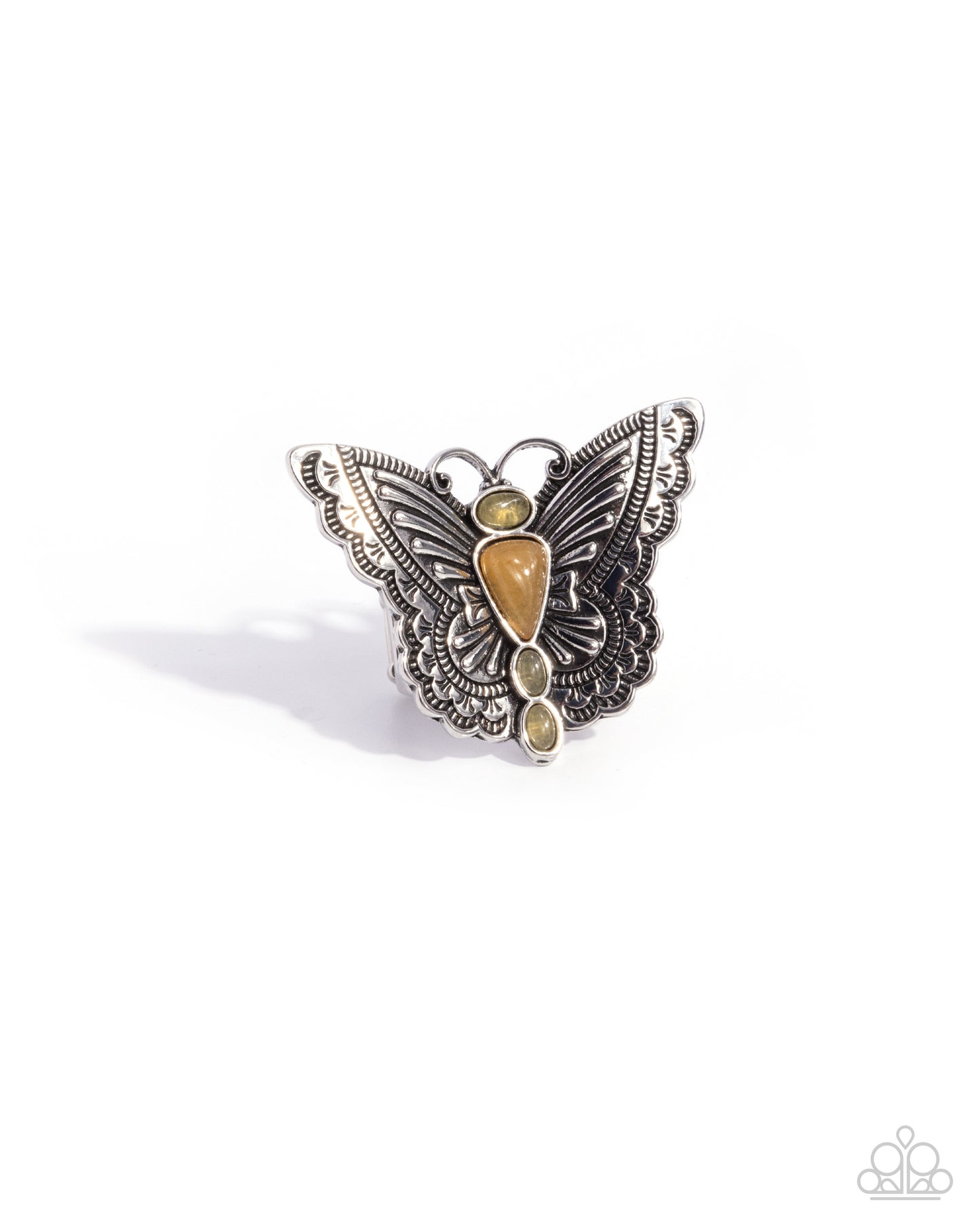 Adolescent Aerial Orange Butterfly Ring - Jewelry by Bretta 