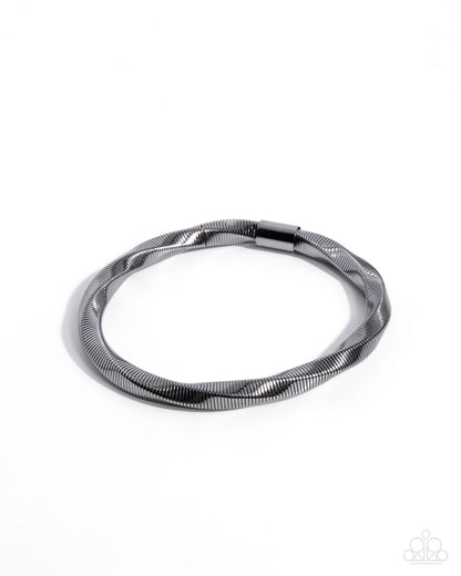 Silver bracelet on a white background