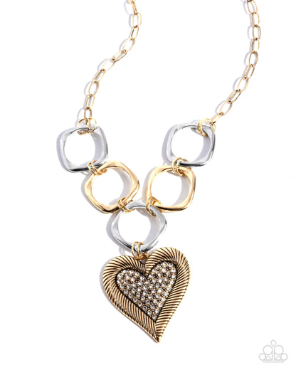 Focused Affection Gold Heart Necklace - Jewelry by Bretta