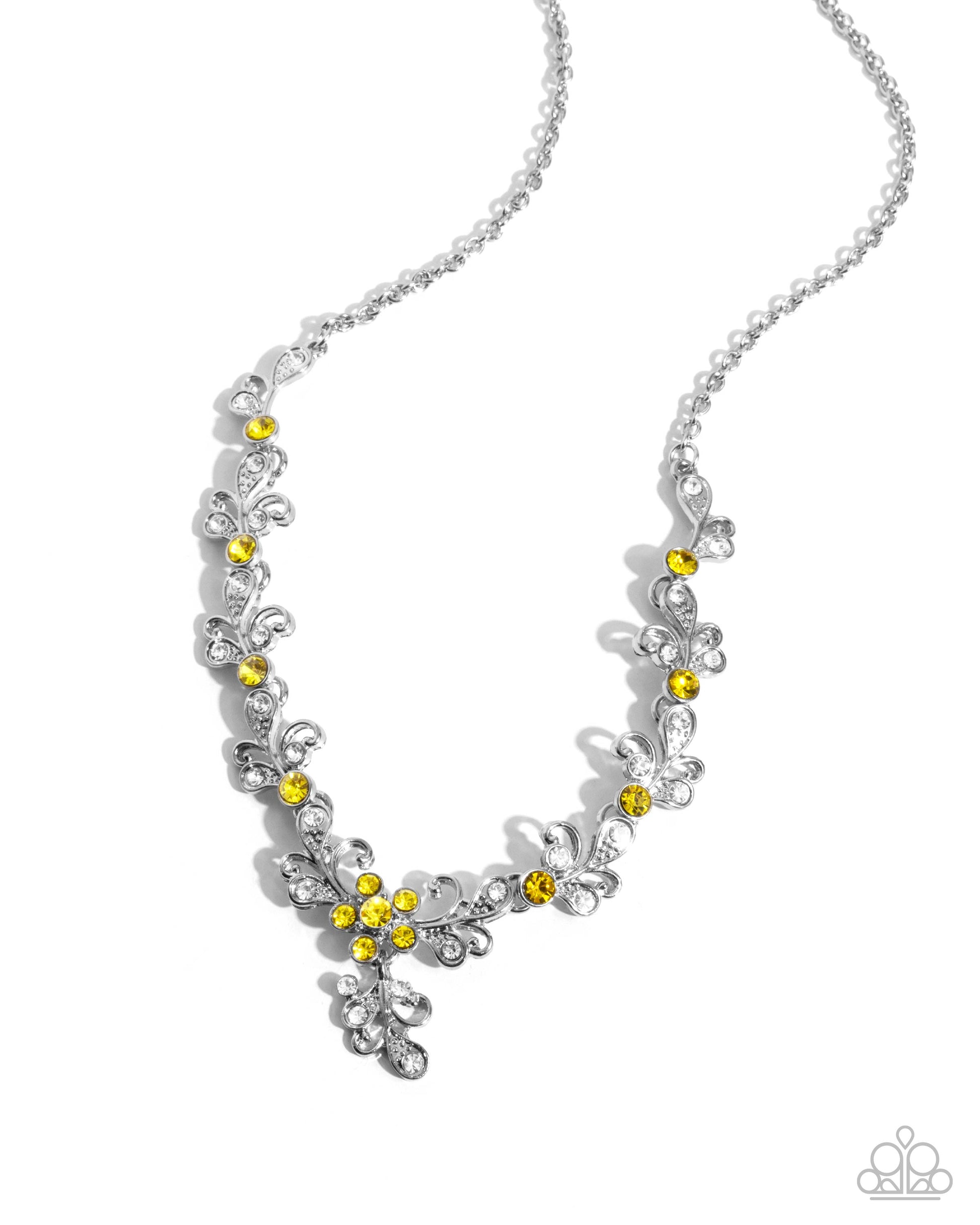 Refreshing Refinement Yellow Necklace - Jewelry by Bretta 