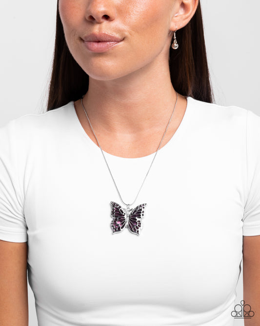 Magical Metamorphosis Purple Butterfly Necklace - Jewelry by Bretta