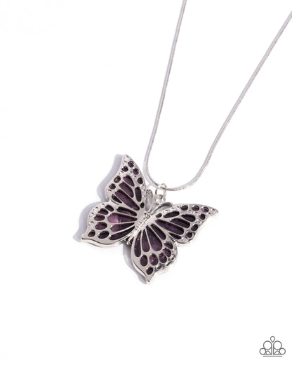 Magical Metamorphosis Purple Butterfly Necklace - Jewelry by Bretta