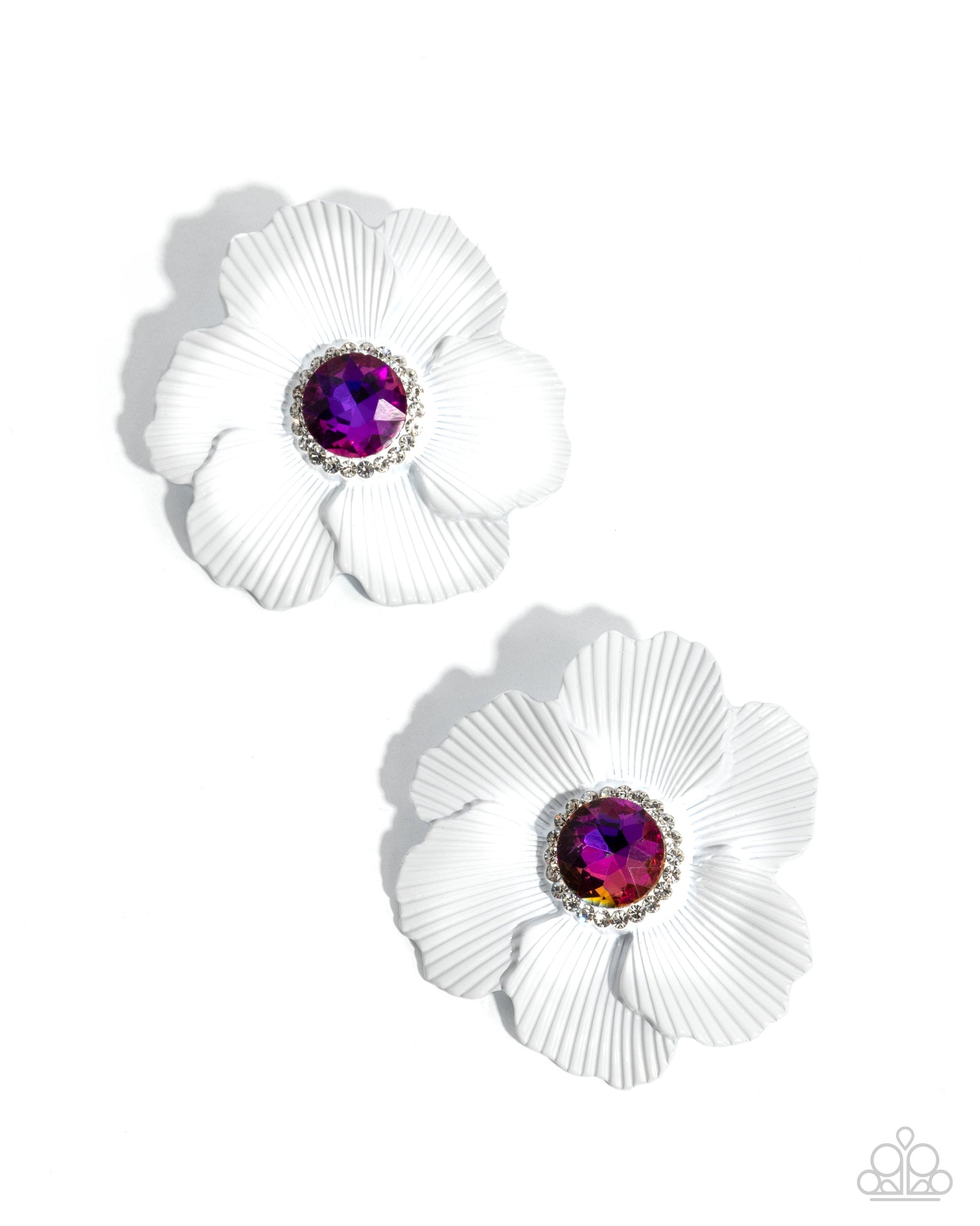 Organic Growth White Earrings - Jewelry by Bretta