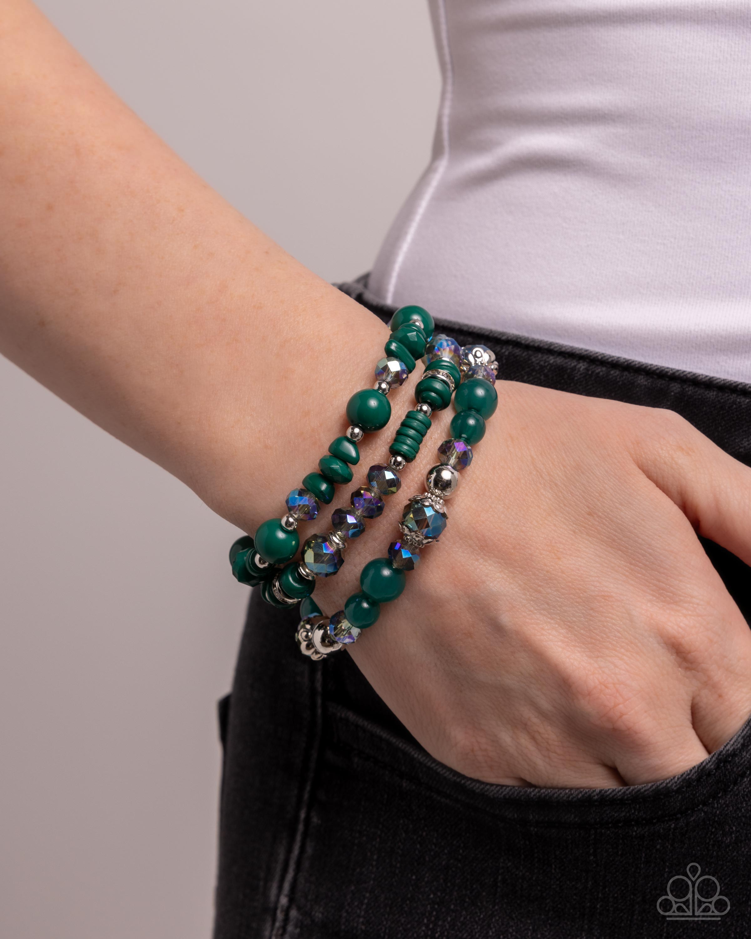 Molten Mogul Green Bracelet - Jewelry by Bretta