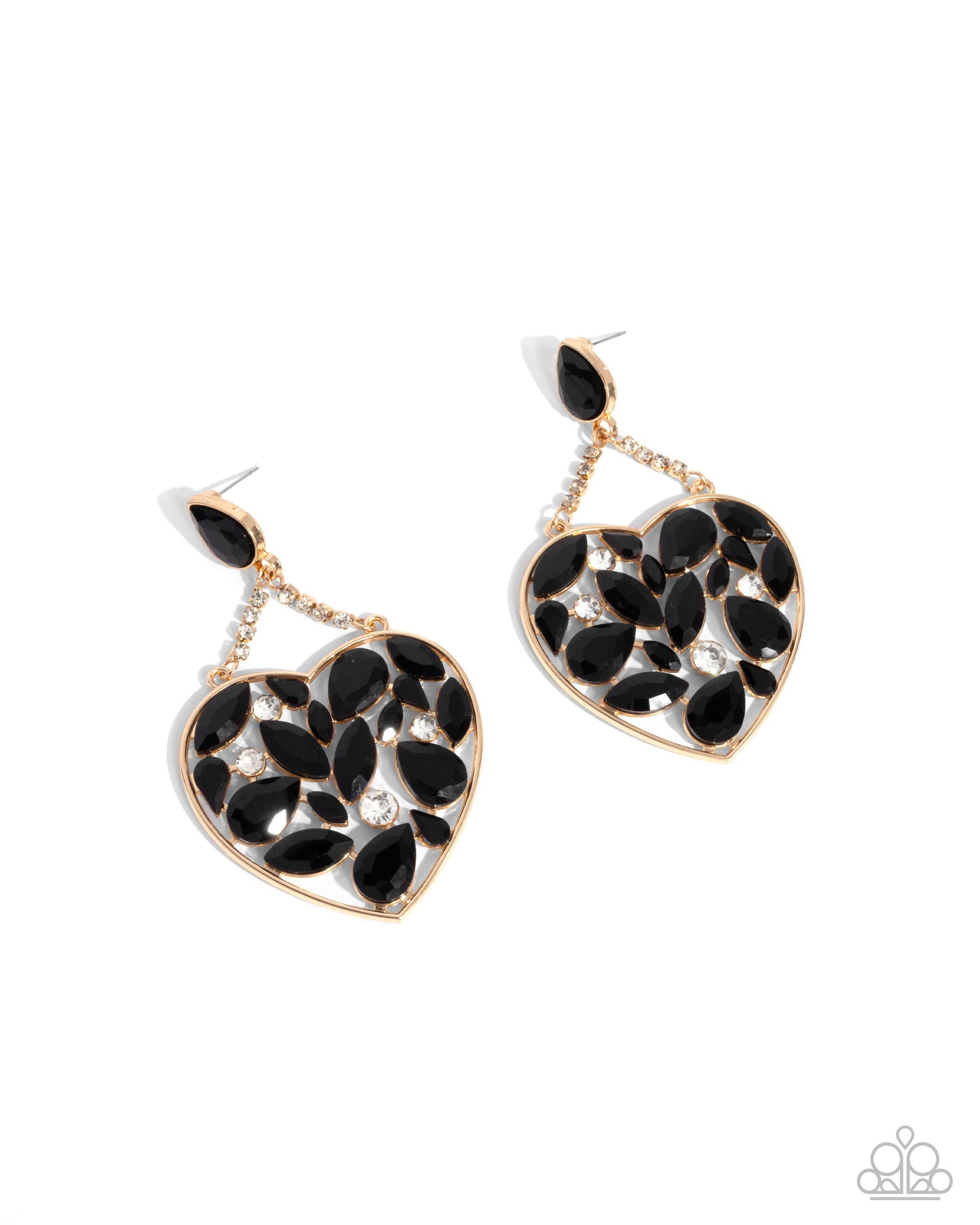 Glittery Gait Black Earrings - Jewelry by Bretta