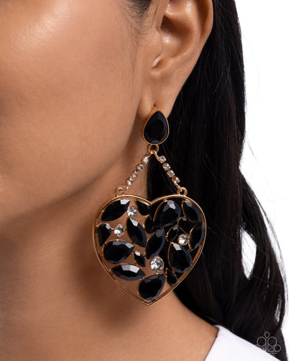 Glittery Gait Black Earrings - Jewelry by Bretta