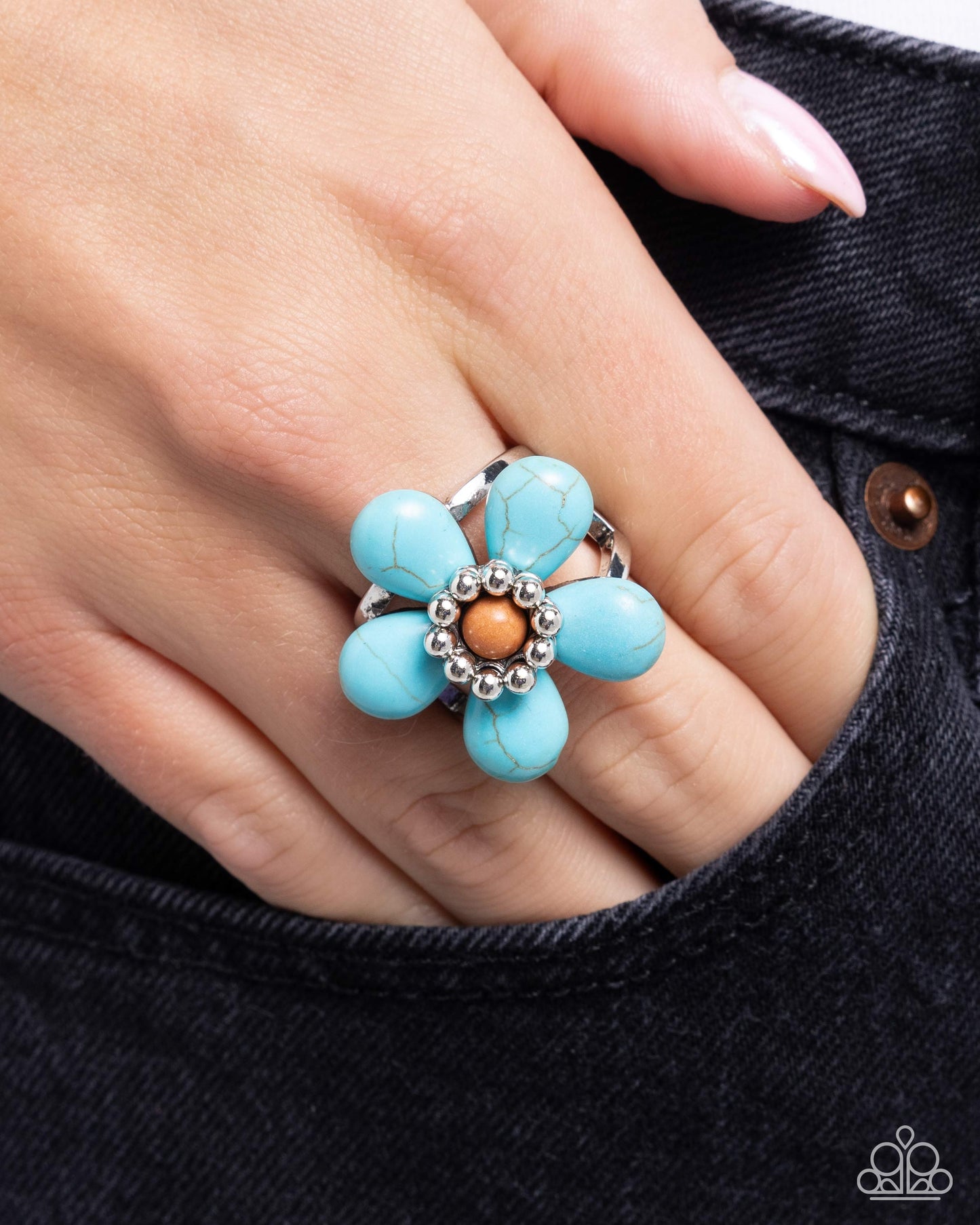 Stony Solidarity Blue Turquoise Ring - Jewelry by Bretta