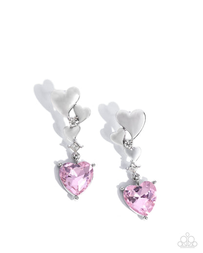 Valentines Vaudeville Pink Earrings - Jewelry by Bretta