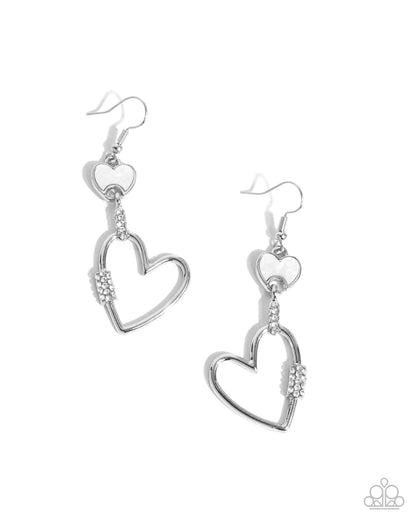 Eternally Enamored White Earrings - Jewelry by Bretta