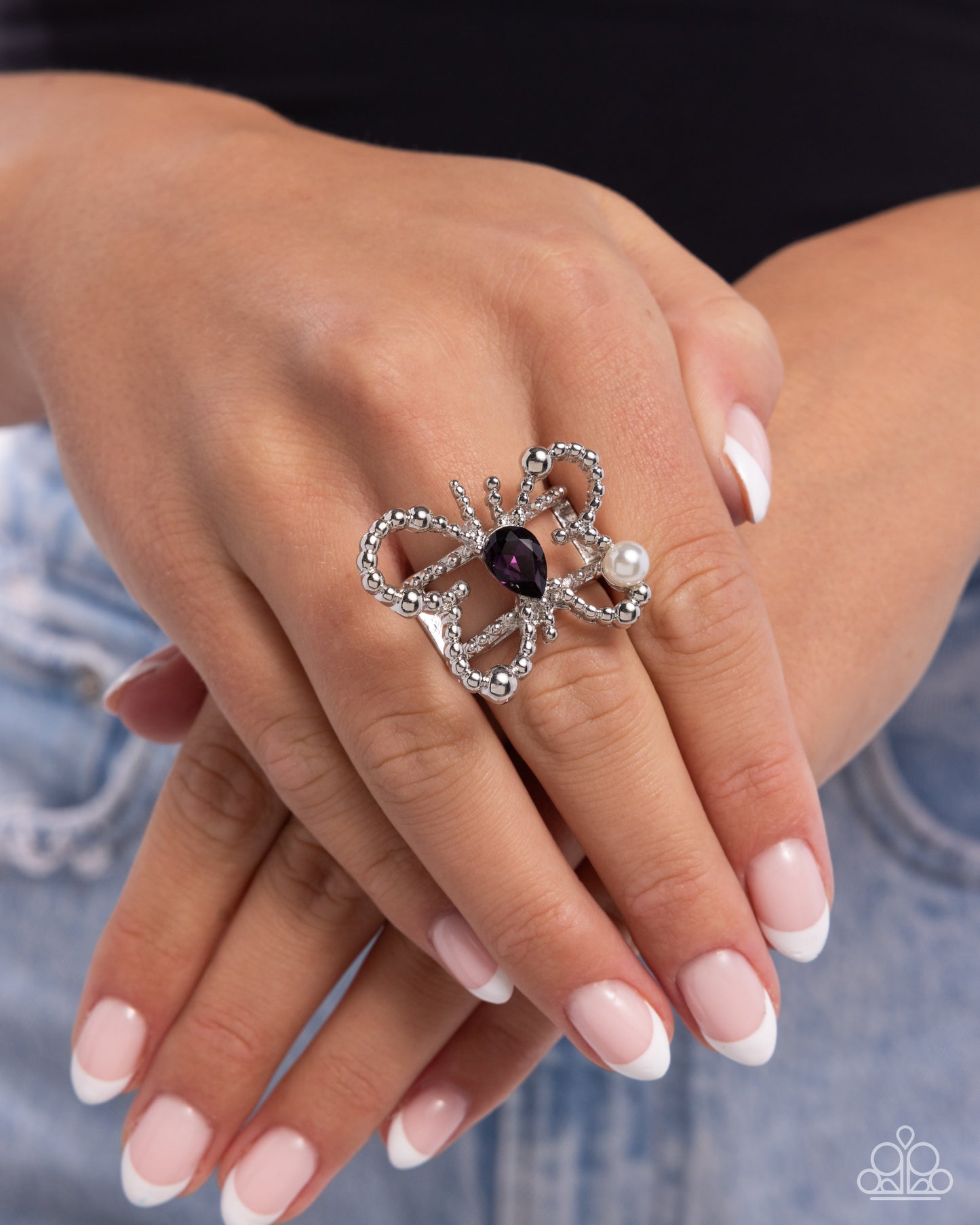 Aerial Artifact Purple Butterfly Ring - Jewelry by Bretta