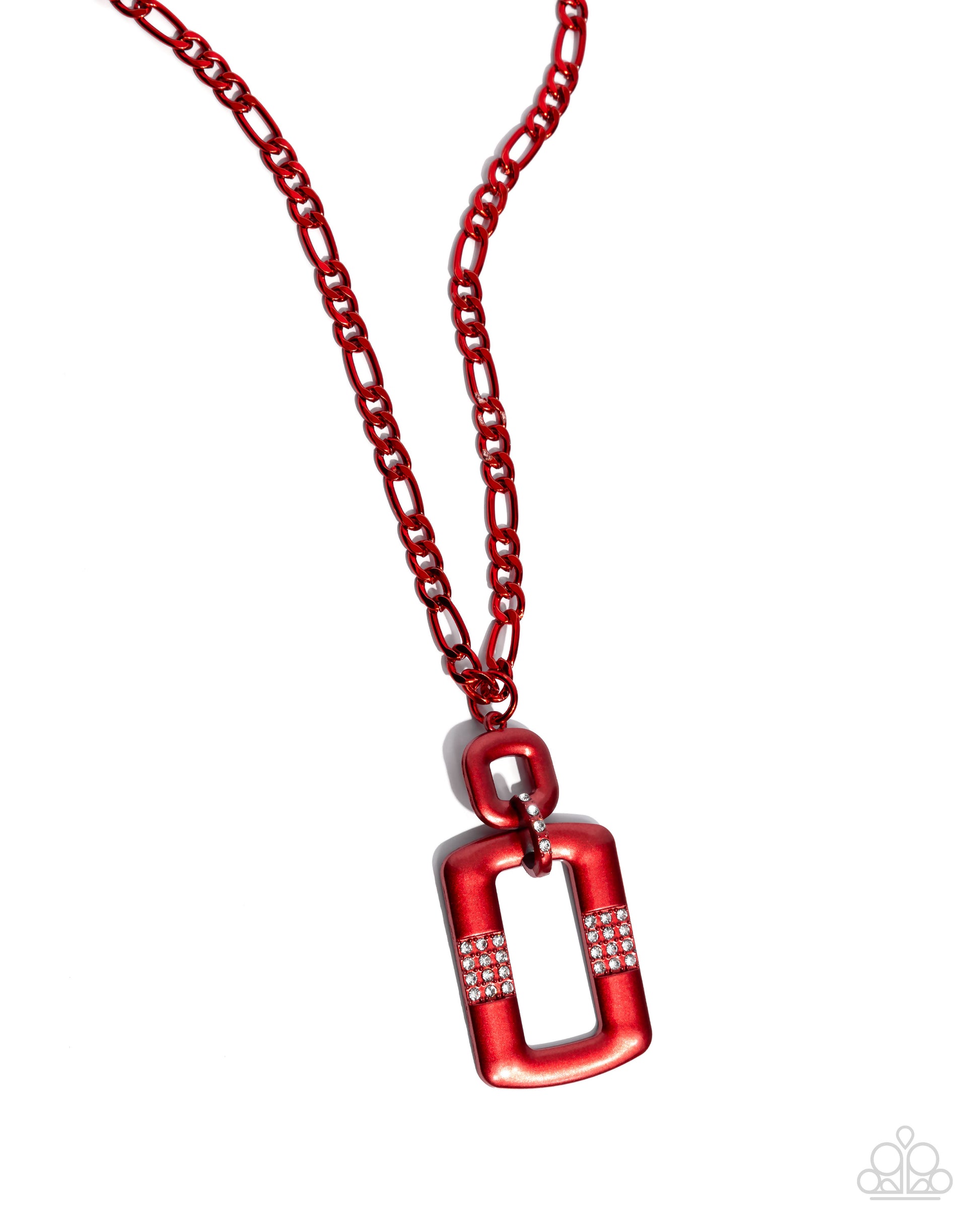 Metallic Movement Red Necklace - Jewelry by Bretta