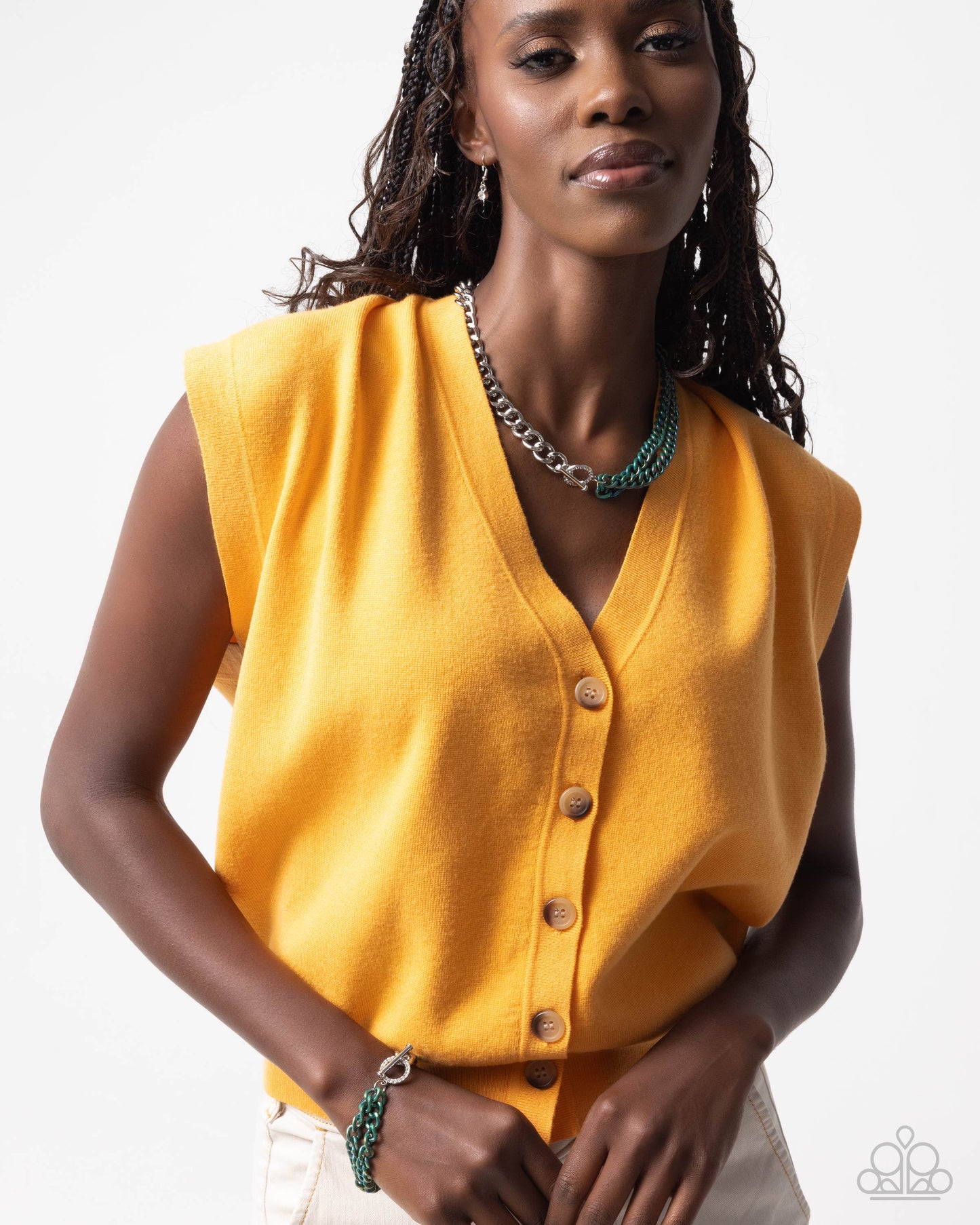 Green necklace and Bracelet Set 