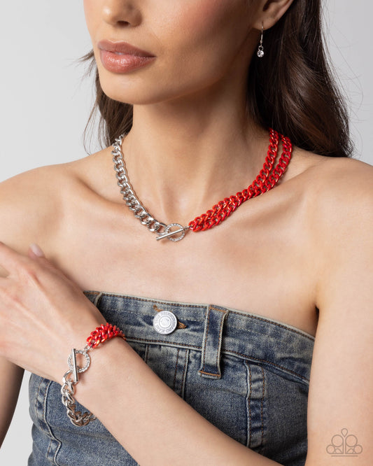 Complete Look Red Necklace and Bracelet Set - Jewelry by Bretta 