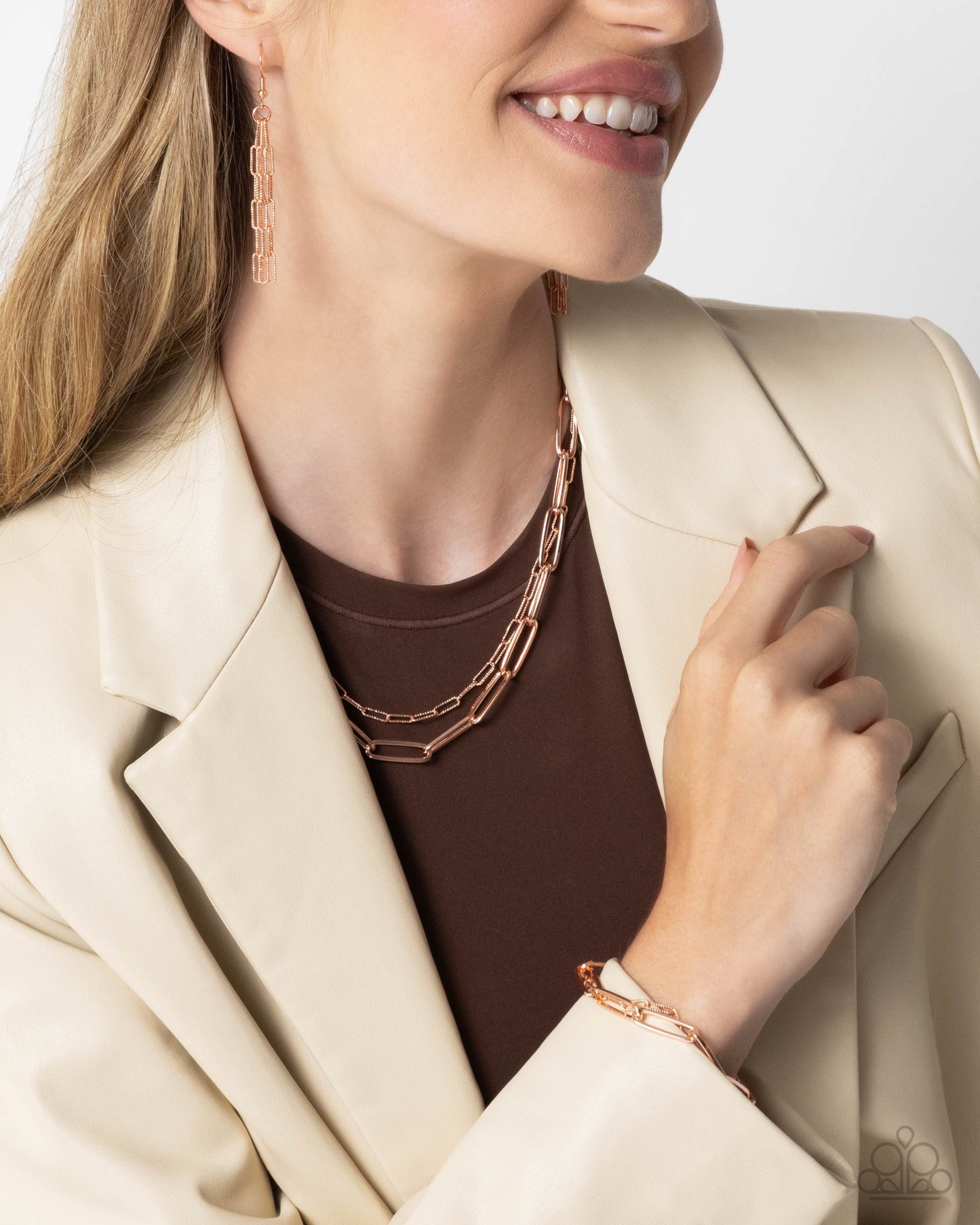 Complete Look Copper Necklace and Bracelet  Set