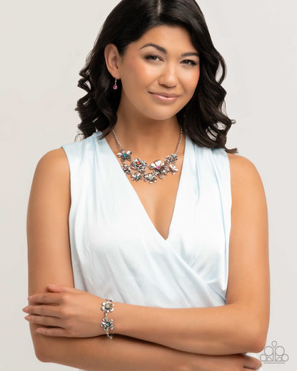 Complete Look Multi Flower Necklace and Bracelet Set