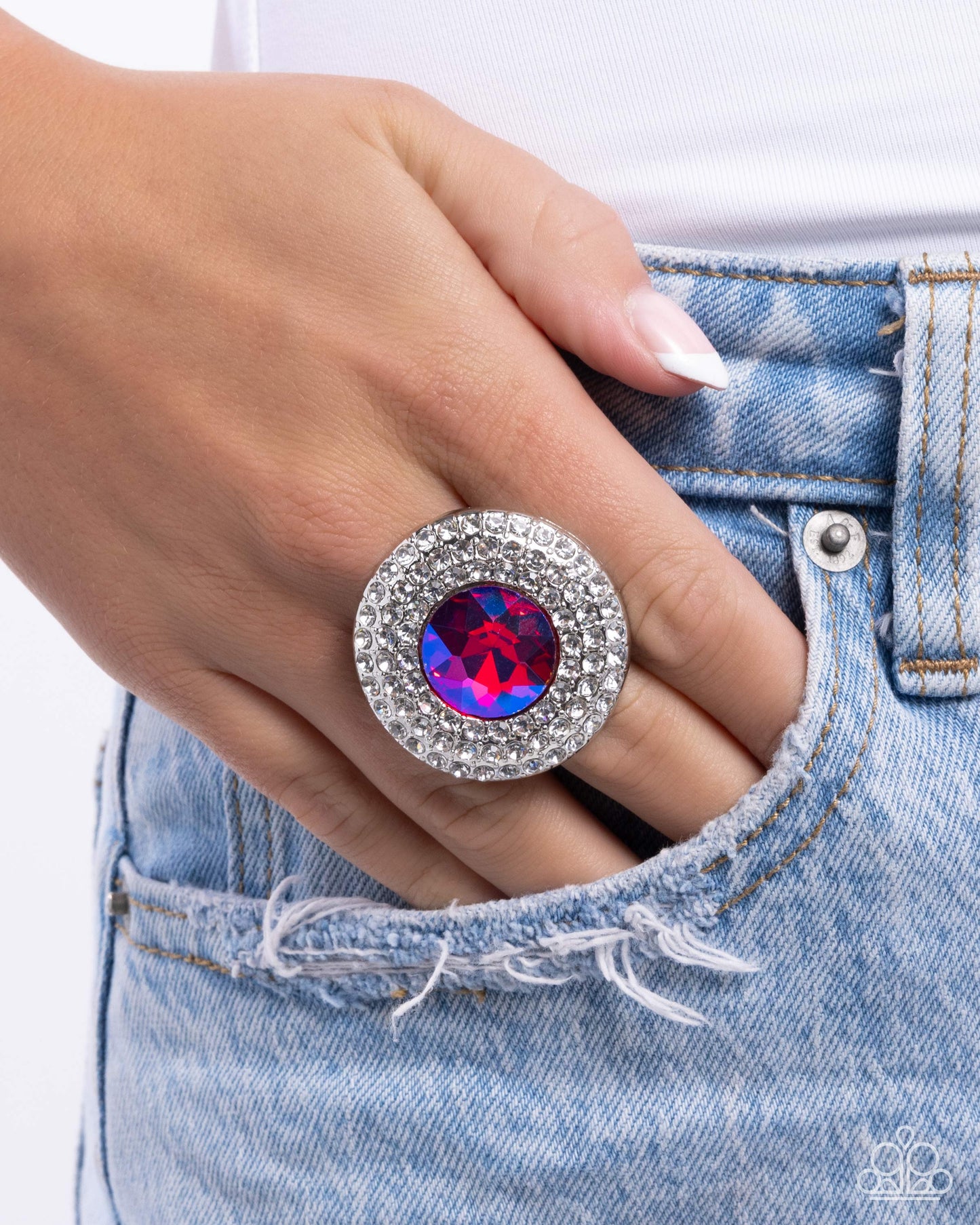 Bedazzled Babe Pink Ring - Jewelry by Bretta 