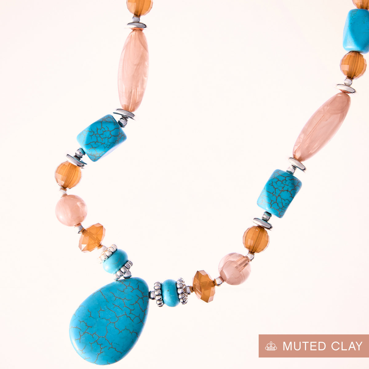 Stony Suite Blue Turquoise Teardrop Statement Necklace | Jewelry by Bretta — photo 4