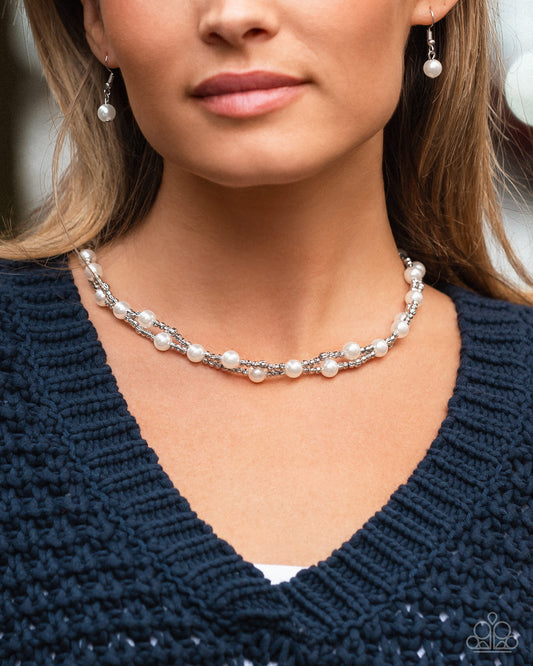 Pearl Pace White Necklace - Jewelry by Bretta