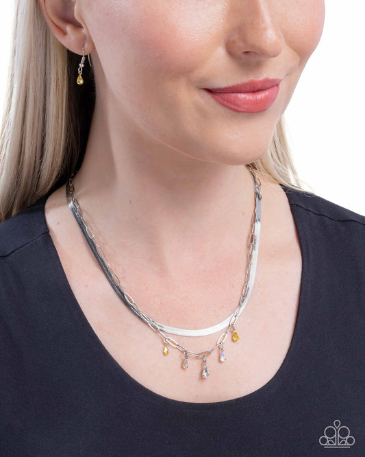 Suave Shimmy Yellow Necklace - Jewelry by Bretta